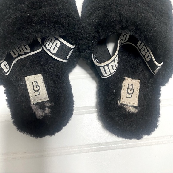 Ugg Fluff Yeah Slide Slippers - Size 3 Black - Picture 7 of 9